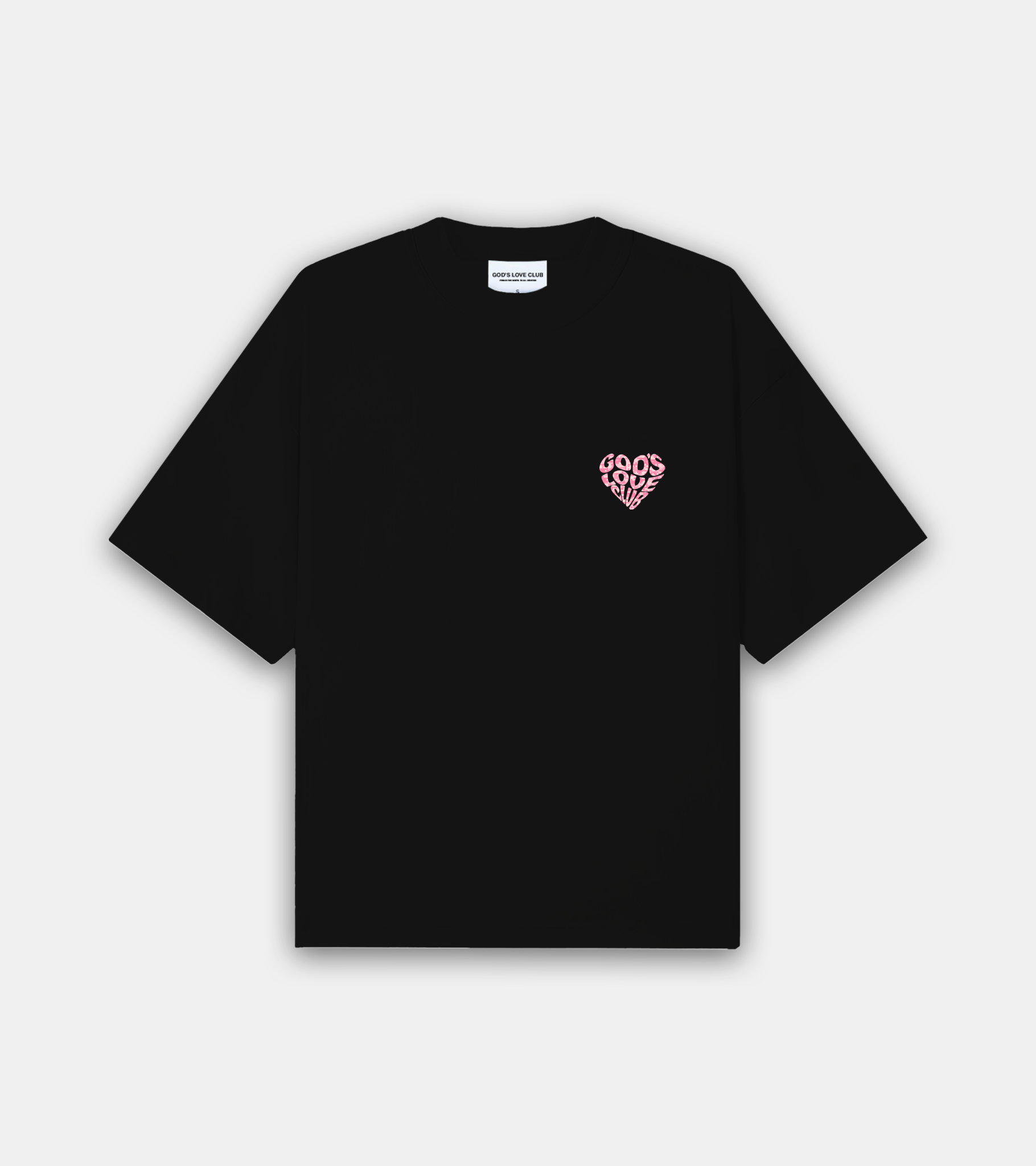 PINK DIGI CAMO HEART TEE - BLACK