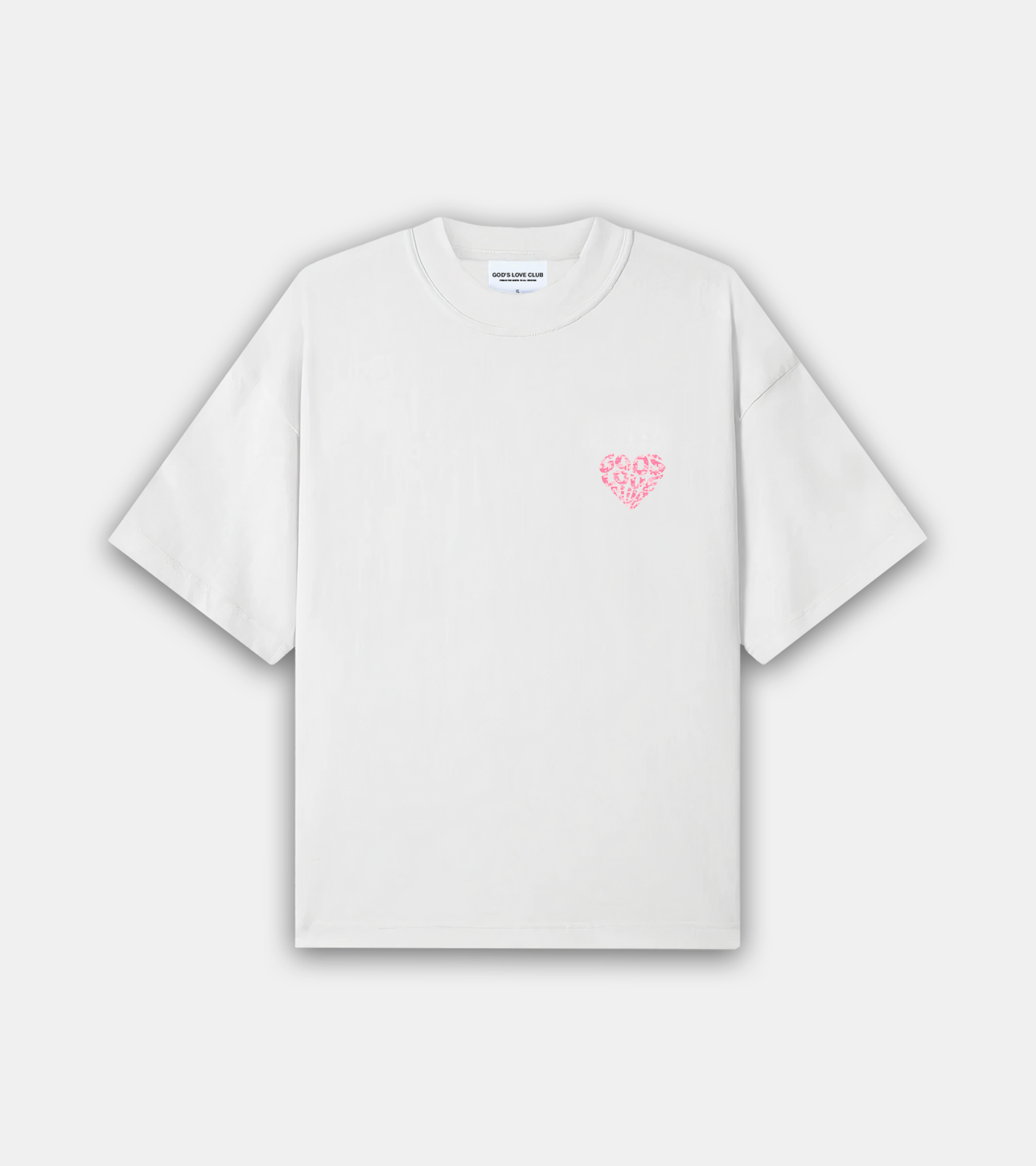 Pink Digi Camo Heart Tee - White