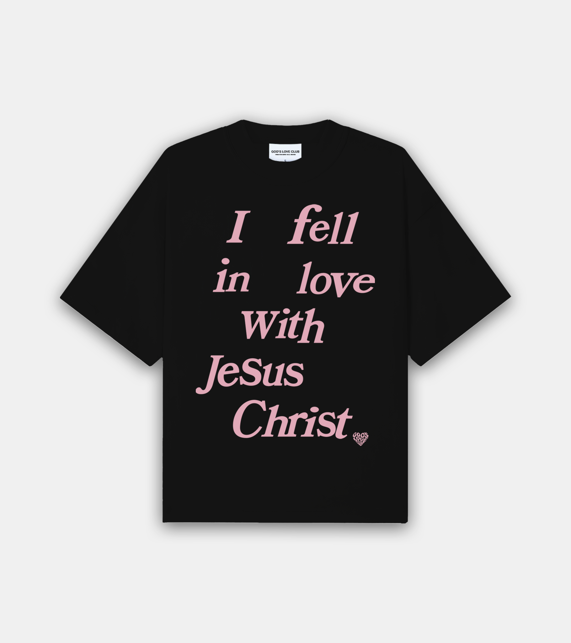 Pink Falling In Love Tee - Black