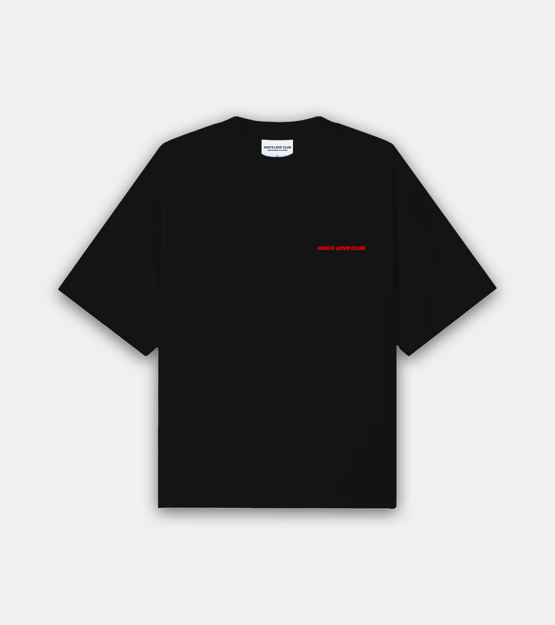 RED LOVE CLUB TEE - BLACK
