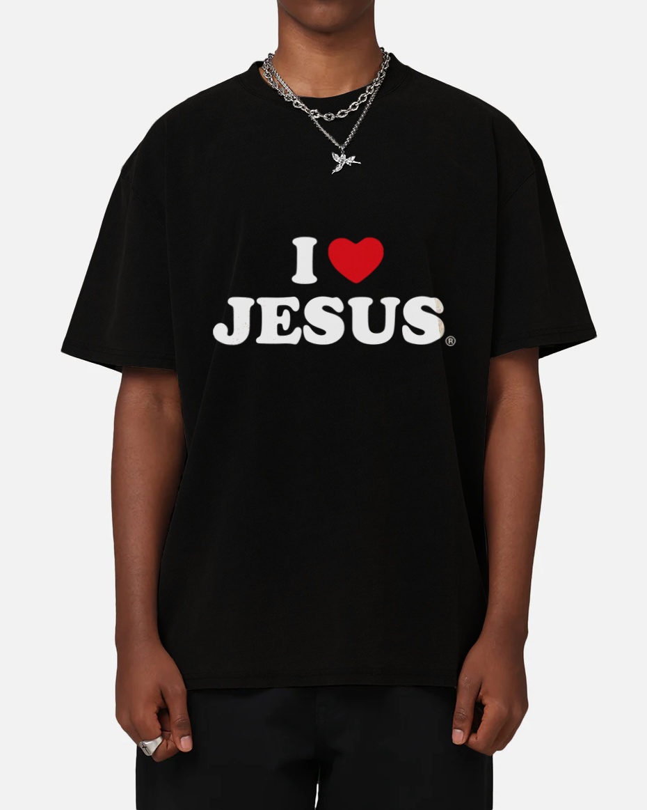 I LOVE JESUS TEE - BLACK