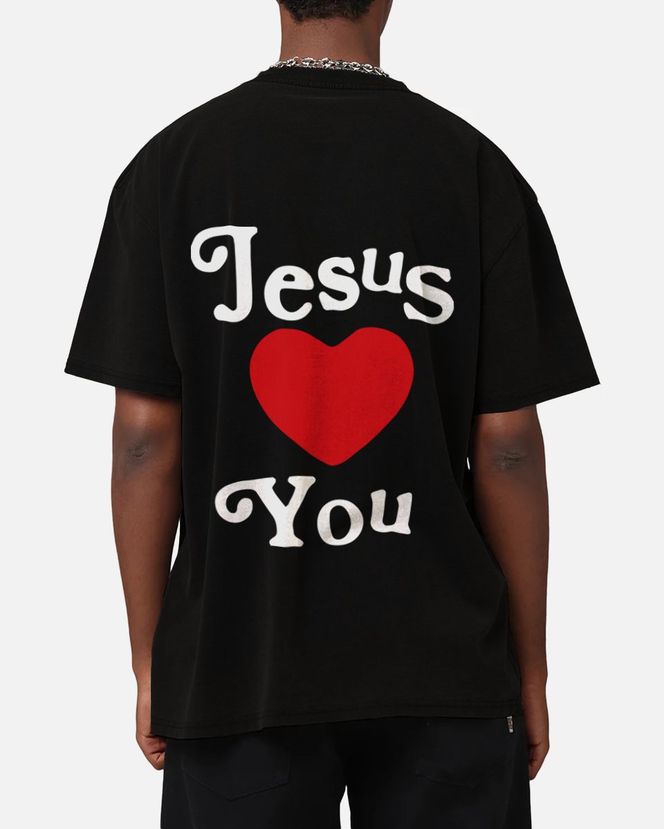 JESUS LOVES YOU TEE - BLACK