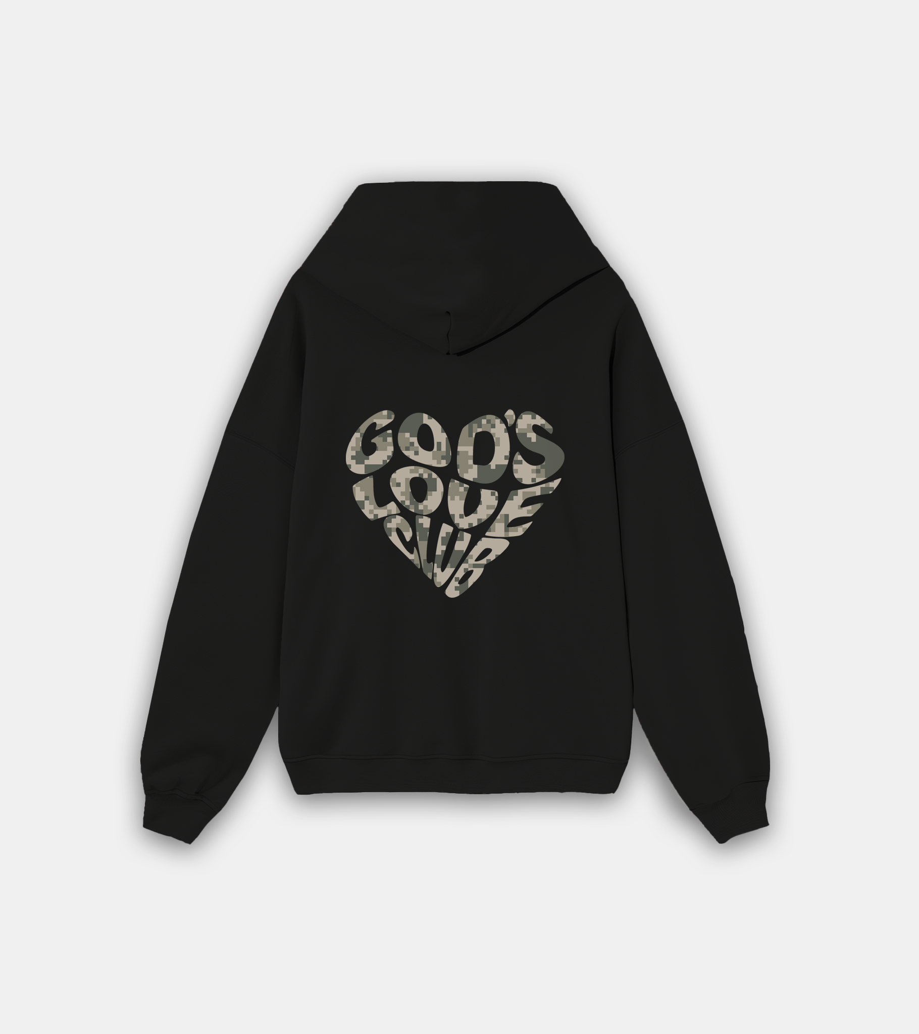 EARTH DIGI CAMO HOODIE - BLACK