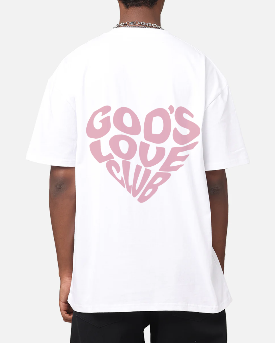 PINK LOVE CLUB TEE - WHITE